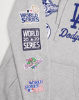 Starter Los Angeles Dodgers Heather Gray 9X World Series Champions Pullover Hood