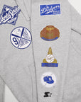 Starter Los Angeles Dodgers Heather Gray 9X World Series Champions Pullover Hood