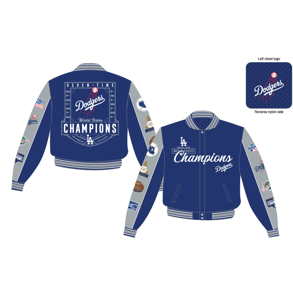 Los Angeles Dodgers Seven-Time World Series Champions Reversible Jacket
