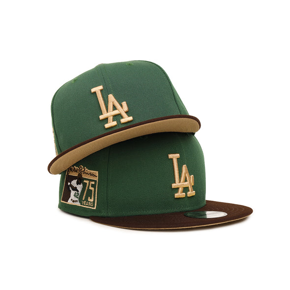 Los Angeles Dodgers Green Brown 2 Tone Jackie Robinson 75th Anniversary SP 9Fifty Snapback
