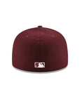 Los Angeles Dodgers Maroon On White 59Fifty Fitted