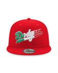 Los Angeles Dodgers Wordmark Scarlet Red Mexico Flag SP 9Fifty Snapback