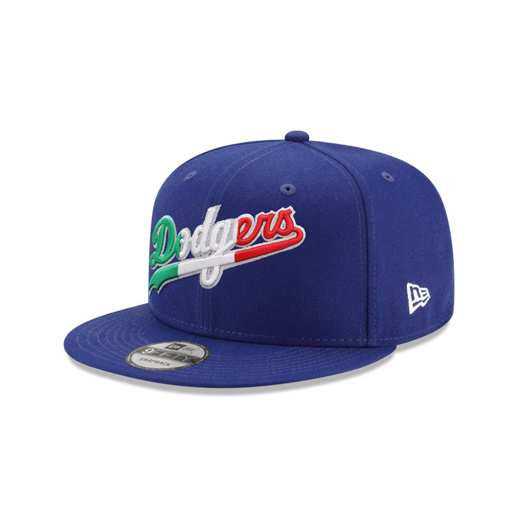 Los Angeles Dodgers Wordmark Royal Mexico Flag SP 9Fifty Snapback