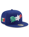 Los Angeles Dodgers Wordmark Royal Mexico Flag SP 9Fifty Snapback