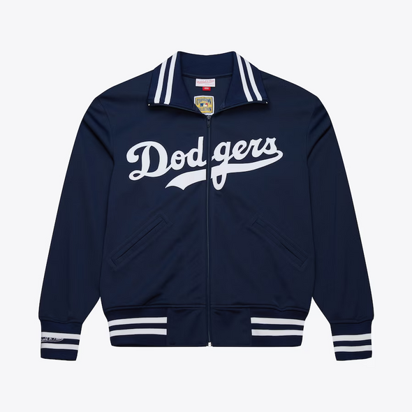 Mitchell & Ness Los Angeles Dodgers Navy On White Batting Practice Jacket