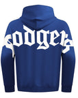 Pro Standard Los Angeles Dodgers Old English Wingspan Drop Shoulder Blue Hoody