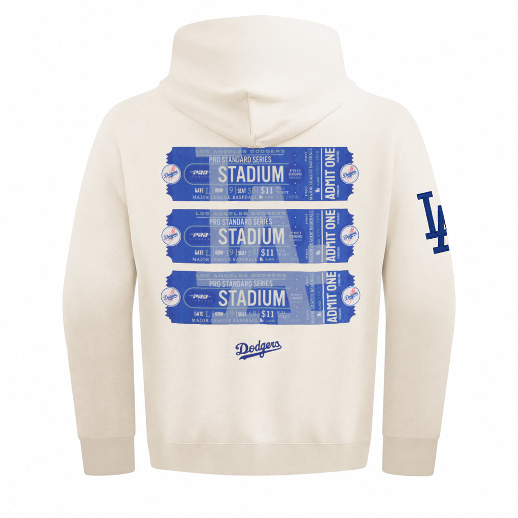 Pro Standard Los Angeles Dodgers Home Team Drop Shoulder Egg Shell Hoody