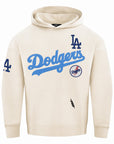 Pro Standard Los Angeles Dodgers Home Team Drop Shoulder Egg Shell Hoody