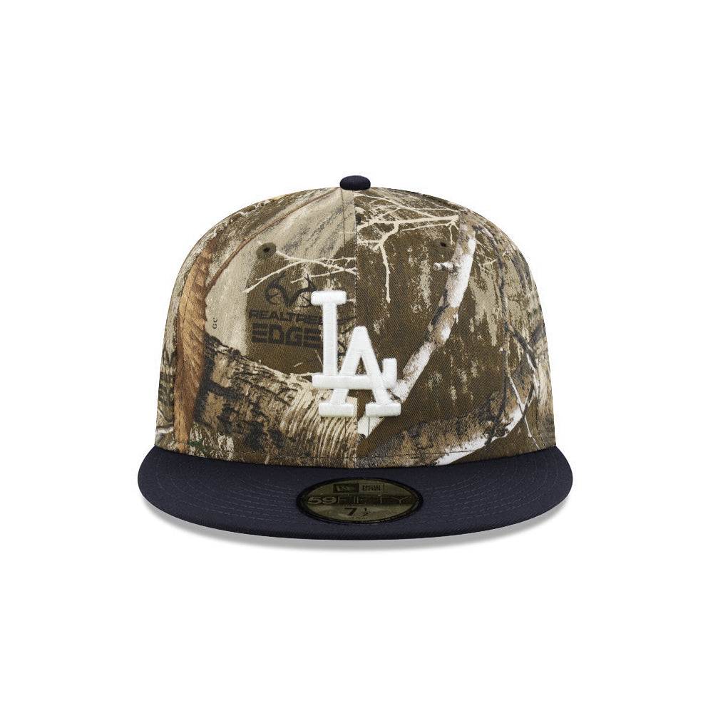 Los Angeles Dodgers Real Tree Navy 2 Tone 60th Anniversary SP 59Fifty Fitted