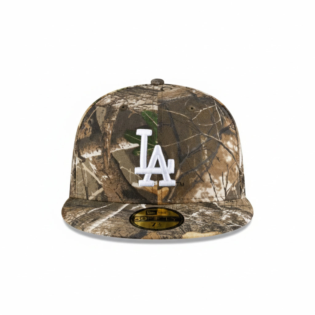Los Angeles Dodgers Real Tree On White 59Fifty Fitted