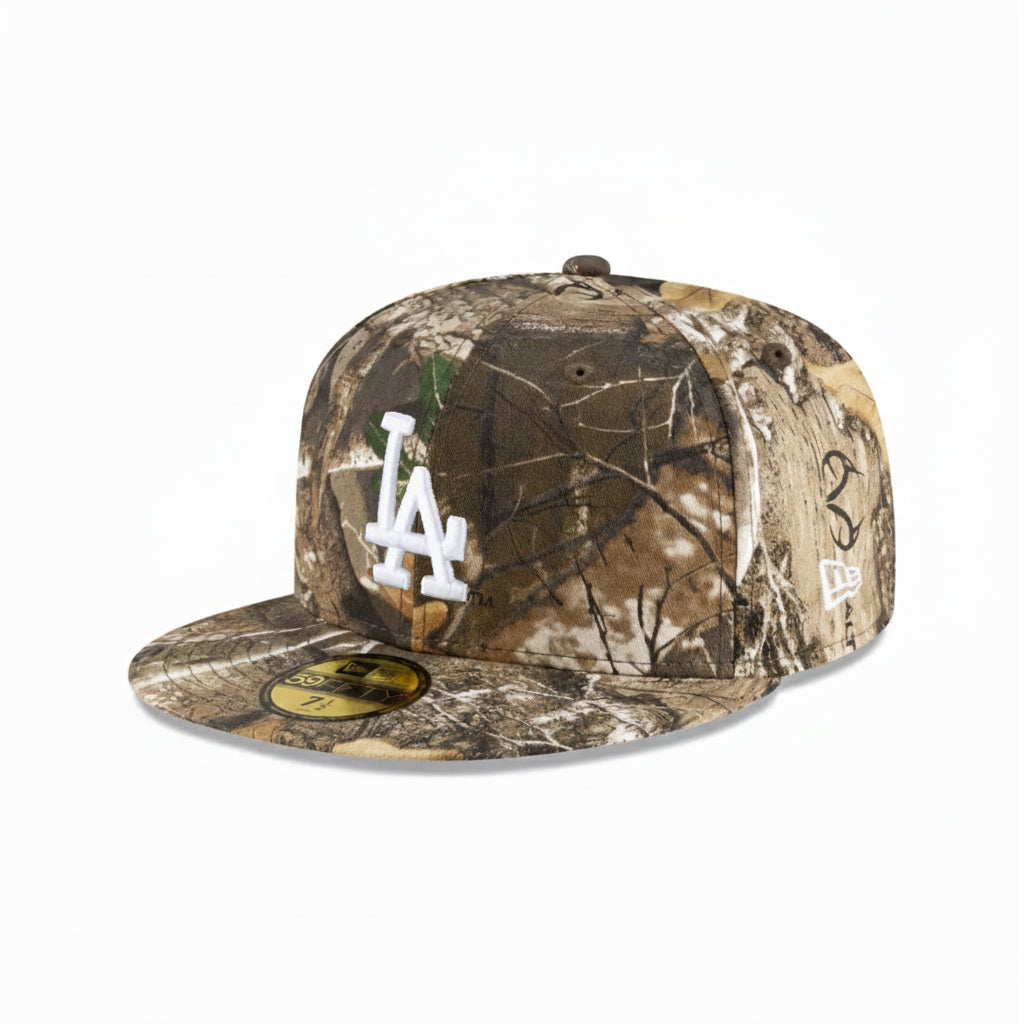 Los Angeles Dodgers Real Tree On White 59Fifty Fitted