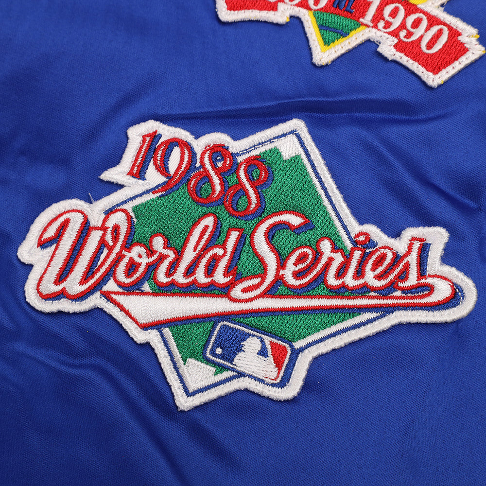 Mitchell &amp; Ness Los Angeles Dodgers Lightweight Royal Satin Bomber Jacket
