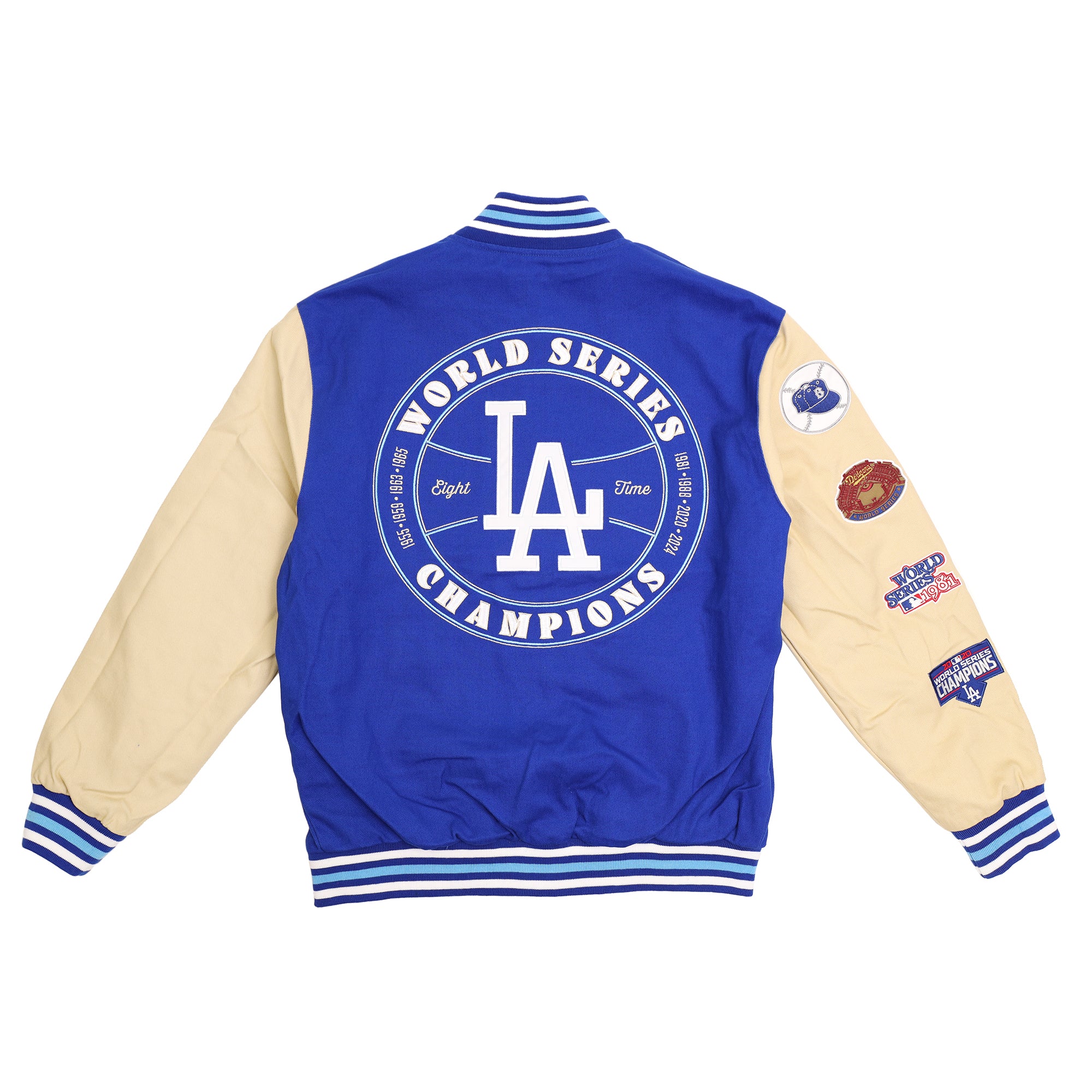 Los Angeles Dodgers Blue Tan 2 Tone Reversible Twill Jacket