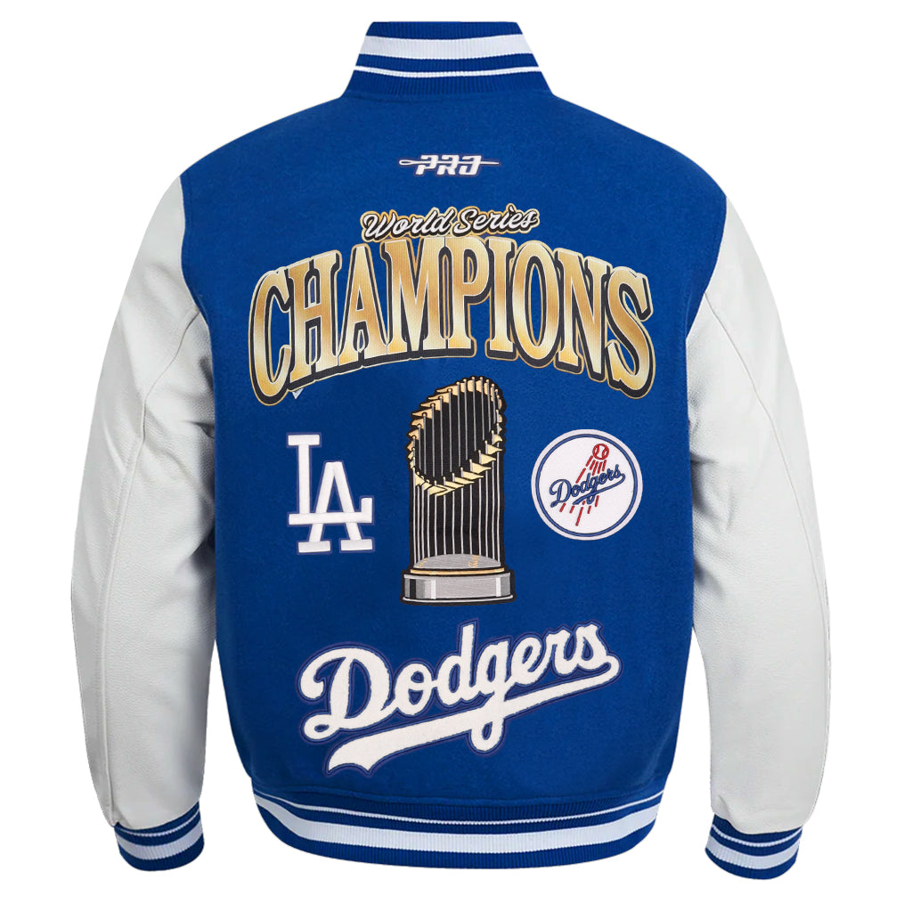 Pro Standard Los Angeles Dodgers 2025 World Series Champions Blue Wool Varsity Jacket