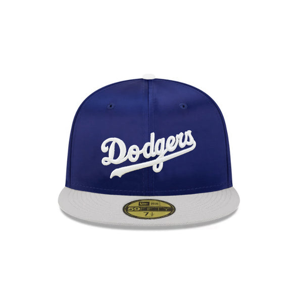 Los Angeles Dodgers Wordmark Satin Royal Gray 2 Tone 1981 World Series SP 59Fifty Fitted