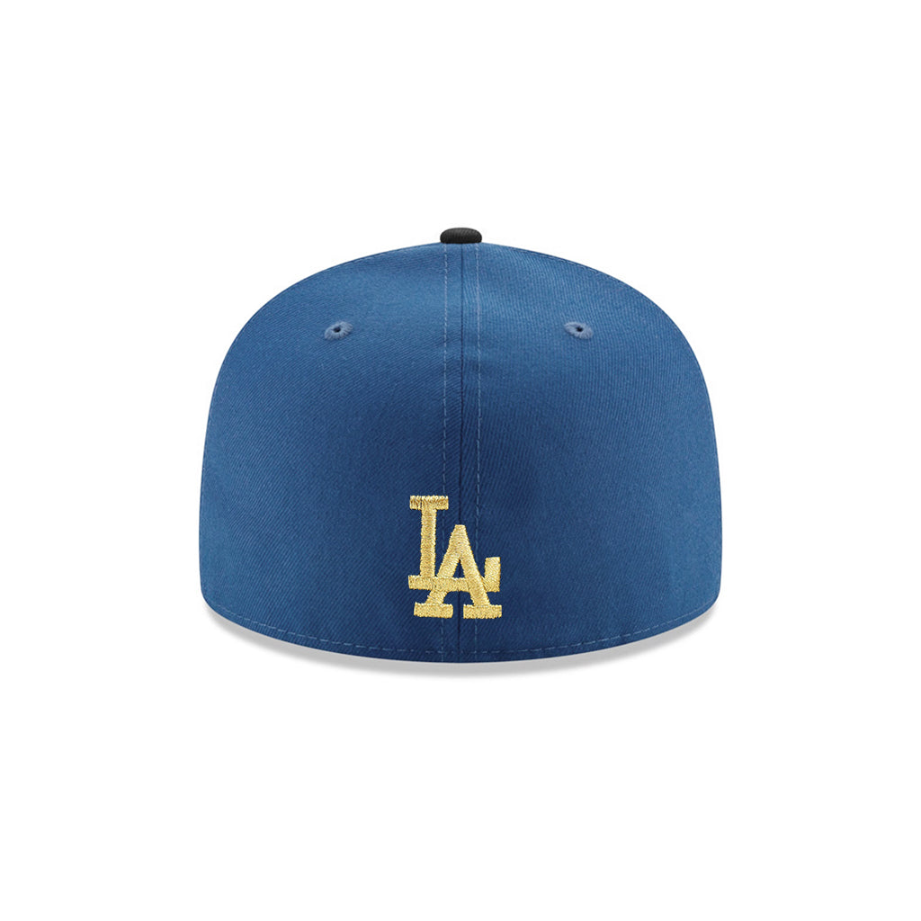 Los Angeles Dodgers Gothic Logo Blue Black 2 Tone 2020 World Series SP 59Fifty Fitted