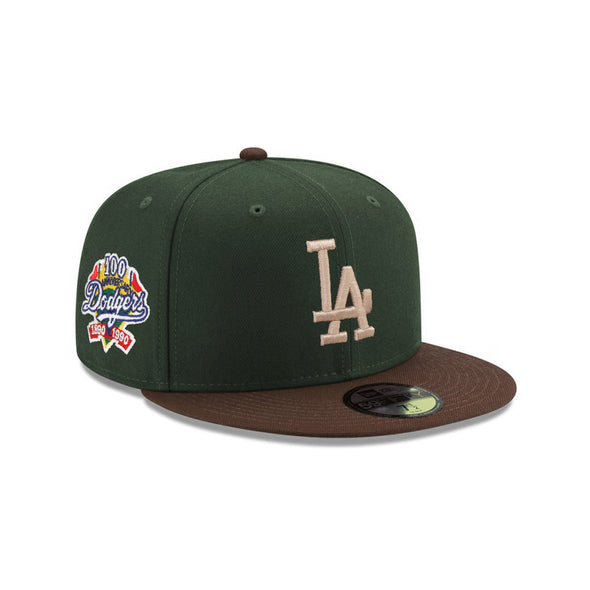 Los Angeles Dodgers Green Brown 2 Tone 100th Anniversary SP 59Fifty Fitted