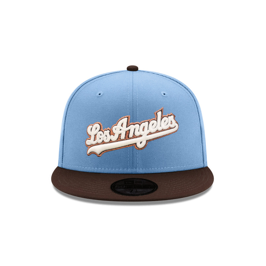 Los Angeles Dodgers Sky Blue Brown 2 Tone 40th Anniversary SP 59Fifty Fitted