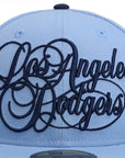 Los Angeles Dodgers Sky Blue Script Blue Heaven On Earth SP 59Fifty Fitted