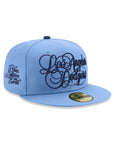 Los Angeles Dodgers Sky Blue Script Blue Heaven On Earth SP 59Fifty Fitted
