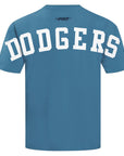 Pro Standard Los Angeles Dodgers Wingspan Drop Shoulder Steel Blue White Tee