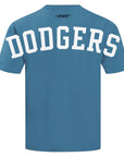 Pro Standard Los Angeles Dodgers Wingspan Drop Shoulder Steel Blue White Tee