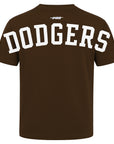 Pro Standard Los Angeles Dodgers Wingspan Drop Shoulder Brown White Tee