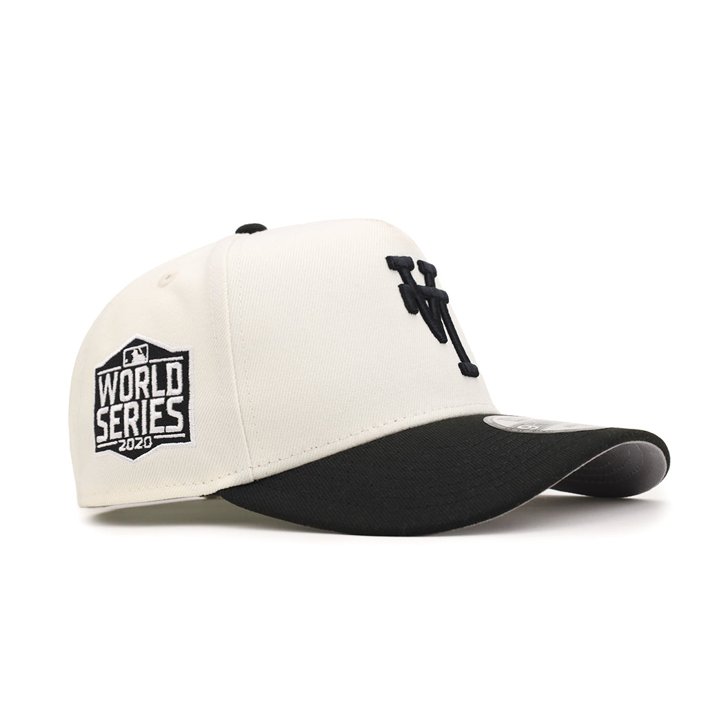 Los Angeles Dodgers Upside Down Chrome Black 2020 World Series SP 9Forty A-Frame Snapback