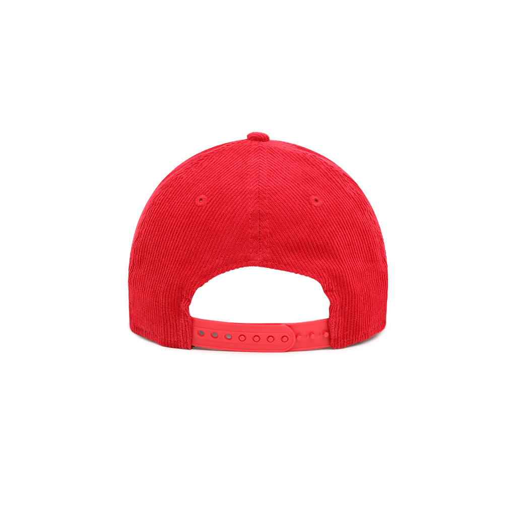 Los Angeles Dodgers Upside Down Corduroy Scarlet Red On White 100th Anniversary SP 9Forty A-Frame Snapback