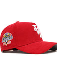 Los Angeles Dodgers Upside Down Corduroy Scarlet Red On White 100th Anniversary SP 9Forty A-Frame Snapback