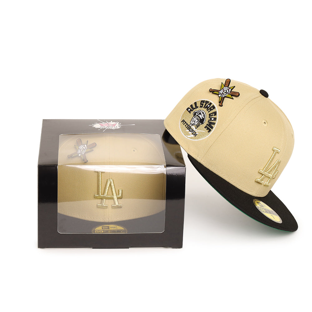 Los Angeles Dodgers Vegas Gold Black 2 Tone 1974 All Star Game SP 59Fifty Fitted