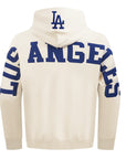 Pro Standard Los Angeles Dodgers Wingspan Drop Shoulder Egg Shell White Blue Hoody
