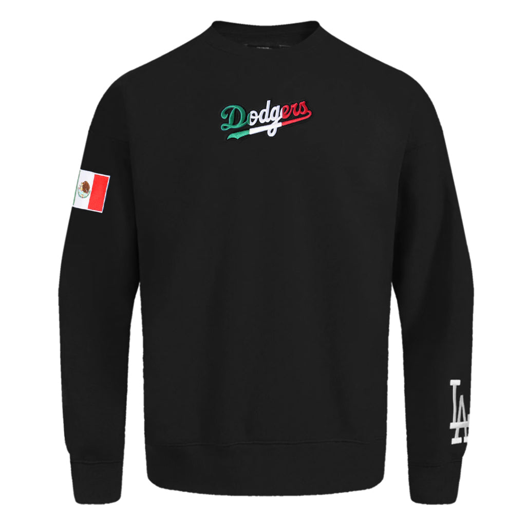 Pro Standard Los Angeles Dodgers Mexico Wingspan Drop Shoulder Black Crewneck