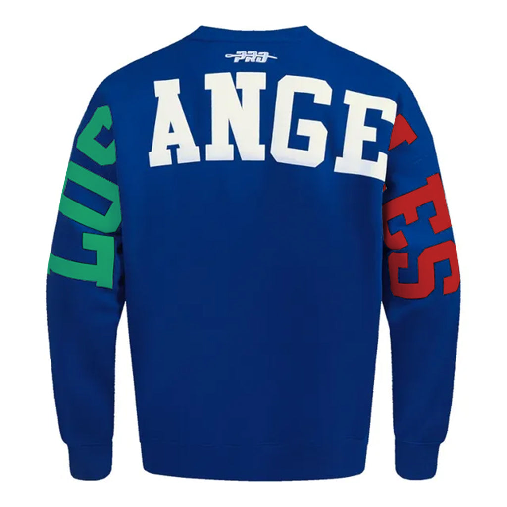 Pro Standard Los Angeles Dodgers Mexico Wingspan Drop Shoulder Royal Blue Crewneck