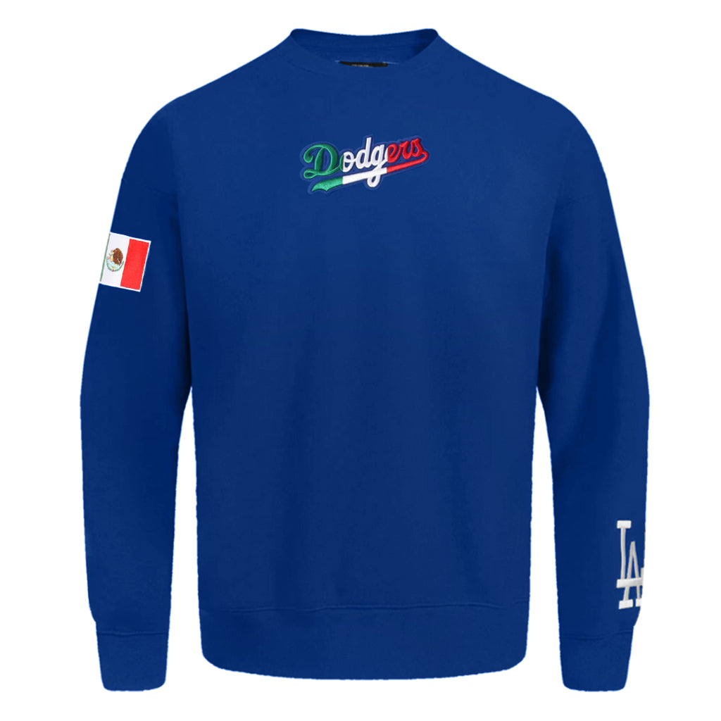 Pro Standard Los Angeles Dodgers Mexico Wingspan Drop Shoulder Royal Blue Crewneck