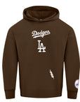 Pro Standard Los Angeles Dodgers Wingspan Drop Shoulder Brown White Hoody