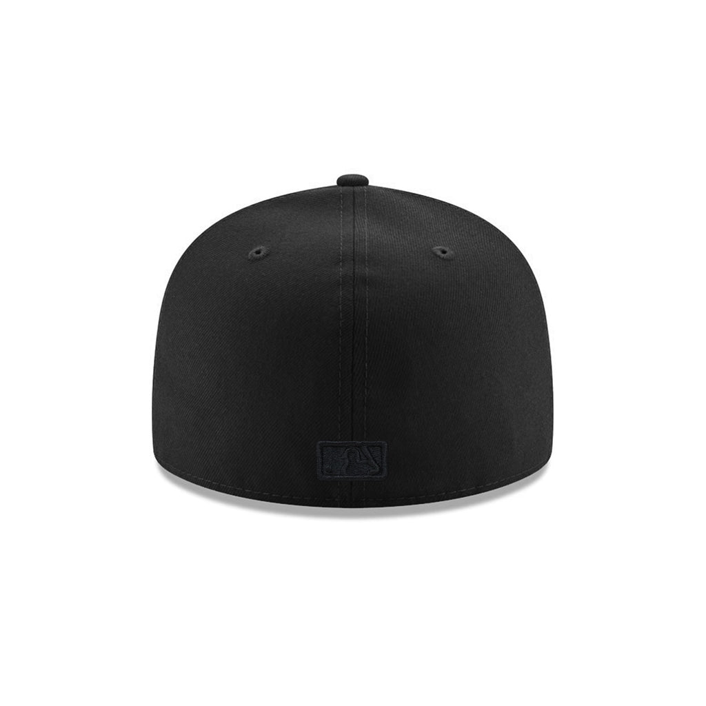 Los Angeles Dodgers Wordmark Script Black on Black MLB 59Fifty Fitted Hat