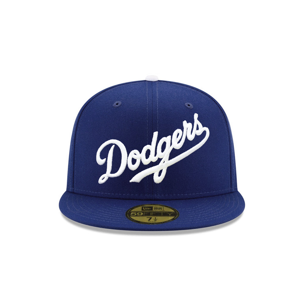Los Angeles Dodgers Wordmark Script Royal MLB 59Fifty Fitted Hat