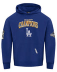 Pro Standard Los Angeles Dodgers 2024-2025 Back To Back World Series Champions Drop Shoulder Blue Hood