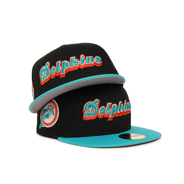 Miami Dolphins Black Teal 2 Tone Alternate Logo SP 59Fifty Fitted