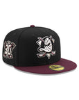 Anaheim Ducks Black Plum 2 Tone 30th Anniversary SP NHL 59Fifty Fitted