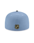 Anaheim Ducks Blue Black 2 Tone Alternate Wordmark Logo SP NHL 59Fifty Fitted