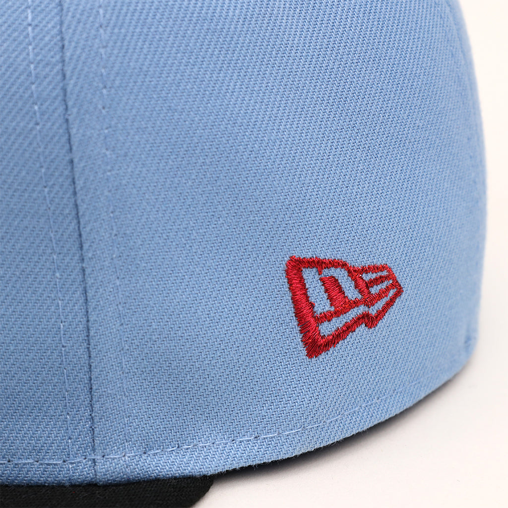 Anaheim Ducks Blue Black 2 Tone Alternate Wordmark Logo SP NHL 59Fifty Fitted