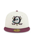 Anaheim Ducks Chrome Plum 2 Tone 30th Anniversary SP NHL 59Fifty Fitted