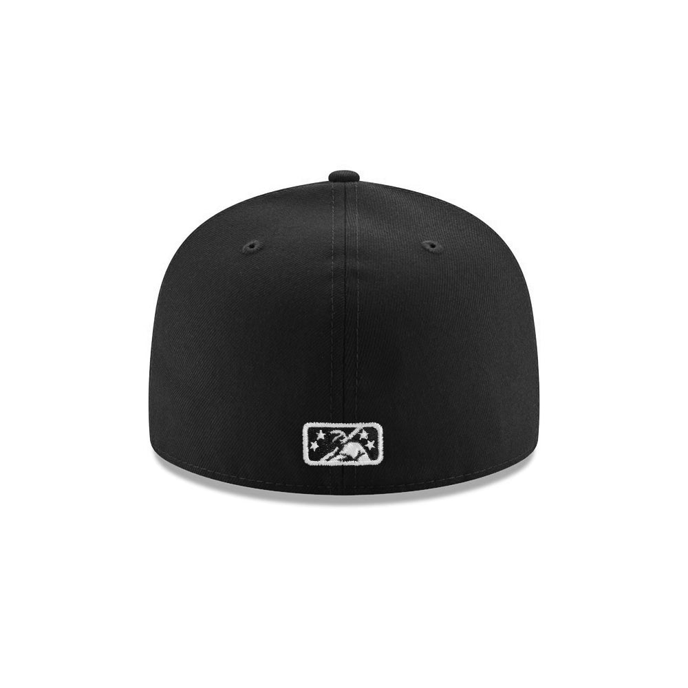 Myrtle Beach Pelicans MiLB Black on White 59Fifty Fitted