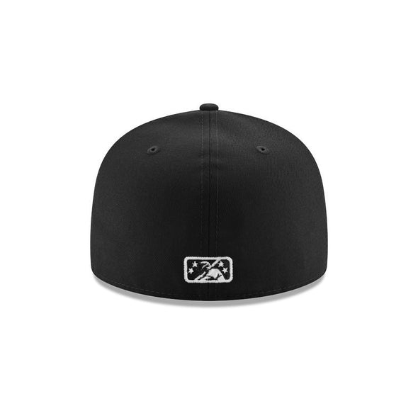 Myrtle Beach Pelicans MiLB Black on White 59Fifty Fitted