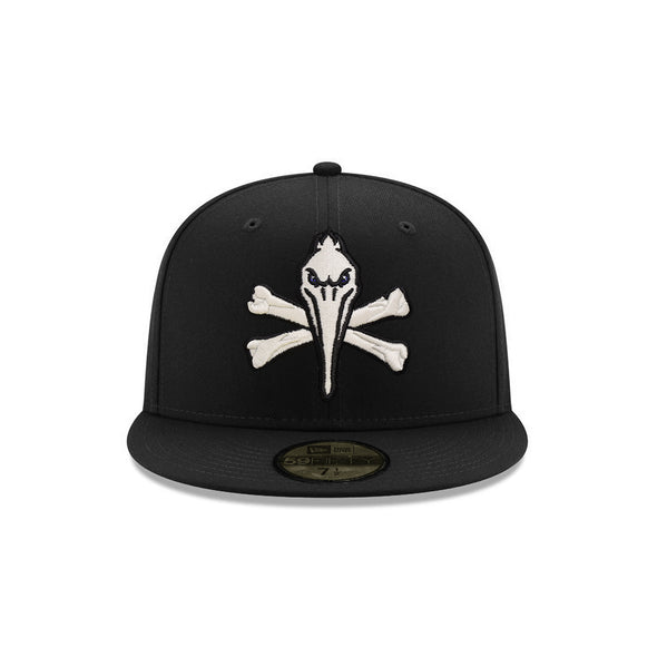 Myrtle Beach Pelicans MiLB Black on White 59Fifty Fitted