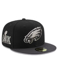 Philadelphia Eagles Black Graphite 2 Tone Super Bowl LIX SP 59Fifty Fitted
