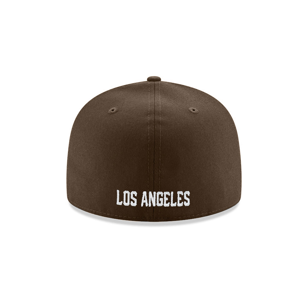 East Los Angeles Arch Walnut Brown On White 59Fifty Fitted