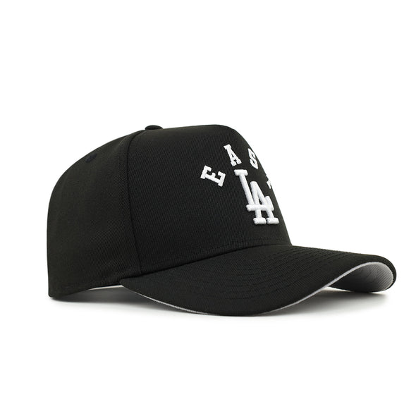 East Los Angeles Dodgers Black On White 9Forty A-Frame Snapback